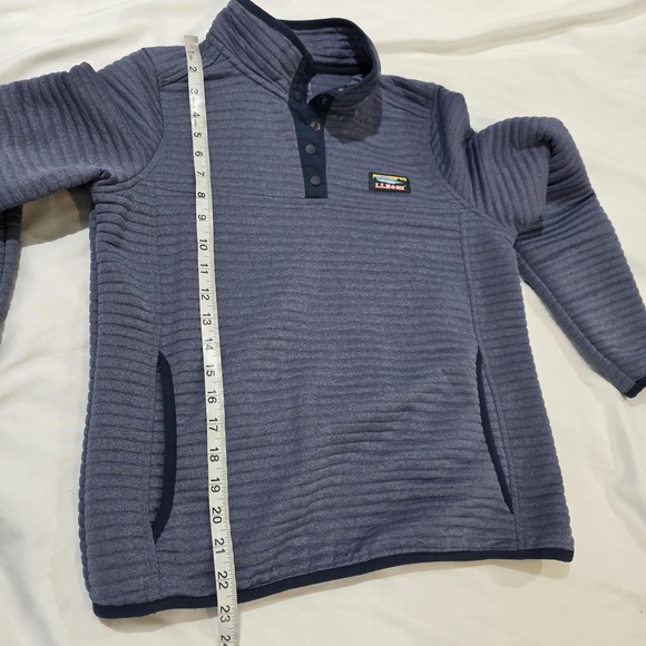 LL Bean Womens Airlight Sweater Size Xs Petite Blue Gorpcore Outdoor Hiking - Picture 5 of 7